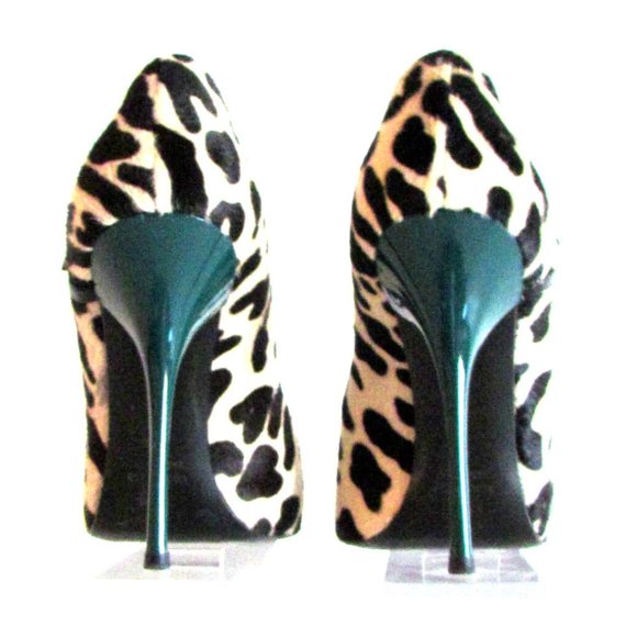 Giuseppe Zanotti Animal print Pony Hair Open Toe Designer High Heel Shoes 8.5 M - Picture 3 of 14